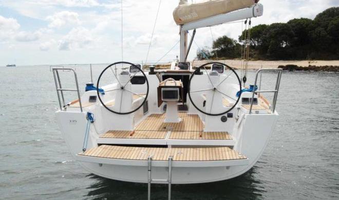 dufour-335-grand-large cockpit from stern ©  SW
